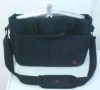 microfiber and leather laptop carrying bag