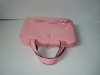 microfiber pink 15" ladies laptop hand bag