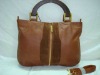 middle zipper latest design ladies handbags designer women bags wooden hand shank