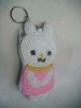 mini beaded rabbit coin purses with key ring