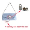 mini fashion metal bag locks with key to keep the bag safe