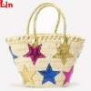 mix color straw tote bag