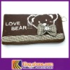 mobilephone lover bear with bowknot bag/pouch