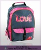 multi-color 600d polyester backpack school bag