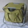 multi functions portable folding chair with cooler bag