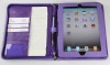 multifunction PU case with card and paper slots and kickstand for new ipad/ipad2