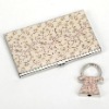 name card holder+key ring set