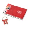 name card holder+key ring set