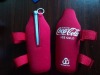 neoprene coca cola bottle holder with velcro for bike sports