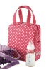 neoprene lunch bag, silkscreen printing the logo