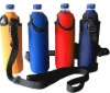 neoprene water bottle cooler with long shoulser strap