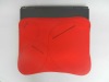neoprene zipper laptop sleeve - red