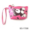 new arrival hotsale pink bear PU small wallet purse