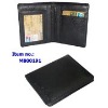 new black leather man wallet with card pocket