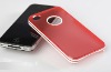 new coming dual color sporty clear rubber case for iphone 4g 4s