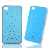 new coming peacock pattern chrome bumper hard case with diamond for iphone4g 4s