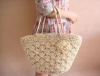 new design crochet paper straw fabric bag