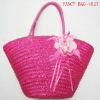 new design wheat straw ladies handbag