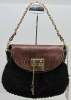 new design winter fake fur lady handbag