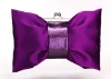 new elegant fahion bowknot clutch frame satin evening bag
