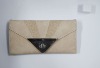 new fashion khaki embossed felt envelop purse wallet