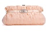 new graceful ruffle satin clutch frame evening bag077