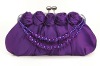 new graceful satin lace flower evening bag077