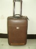 new style fashion leather  pu  luggage trolley suitcase