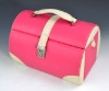 new style leather with handle cosmetic case