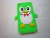new style penguin silicon rubber case for iphone 4 and 4S