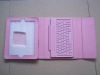 newest design pink color leather case for ipad 2