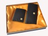 newest leather wallet gift set