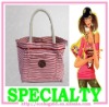 newest striped canvas girls bags