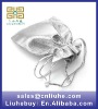 nice silver organza mini drawstring bag with hot stamping