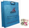 non woven custom printed bags with die cut handle