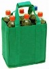 non-woven green tote shopping bags with velcro handle