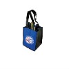 non-woven-pp woven-Nylon foldable Multi Zipper 4 wine and beer Bottle handle cooler carrier bag