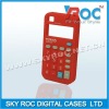 novel silicone cell phone case for iph 4g calculator case