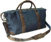 nylon and suede leather travel bag