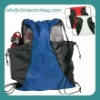 nylon gym drawstring bag with side pockets