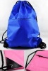 nylon gym drawstring bag with zipper pocket