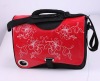 nylon red laptop messenger