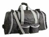 nylon sports travel duffle bag with shoe compartment
