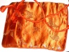 orange silk embroider cloth bag,wondrously smooth