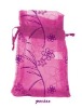 organza pouch with mini shoe