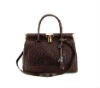 ostrich leather ladylike handbag