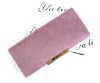 pale purple leather wallet with women purse