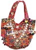 patchwork bags with tassels & NECKLACE decoration