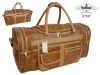 patchwork leather travel bag