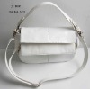 patent leather sling handbag bag with layered front flap